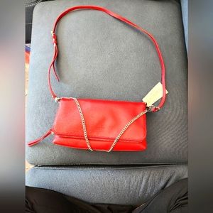 BNWT. Rebecca Minkoff red cross body bag.